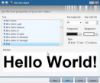 Add text to your label and apply formatting like font, size, and color